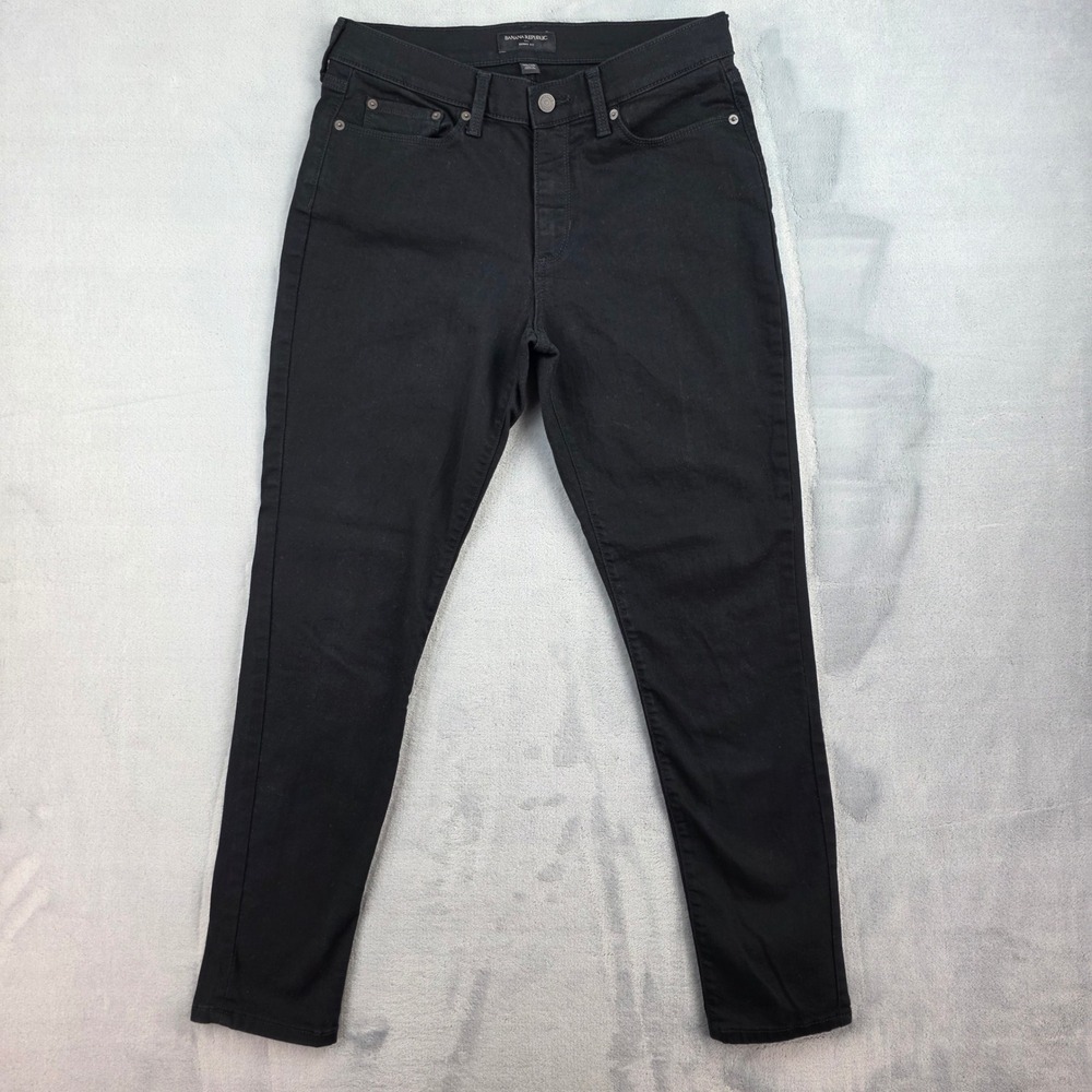 Banana Republic Skinny Fit Jeans Womens 30/10 Black‎ Stretch Denim Pants